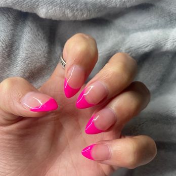 Hot Nails - French tip acrylics - Nail Salons Near Me - New Albany, Indiana
