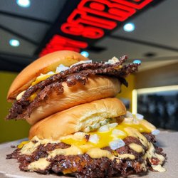 Easy Street Burgers - Doubles with raw onion added