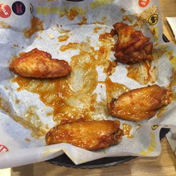 Buffalo Wild Wings - The last of my Large Platter of wings ! - Sports Bars Near Me - Riverside, California