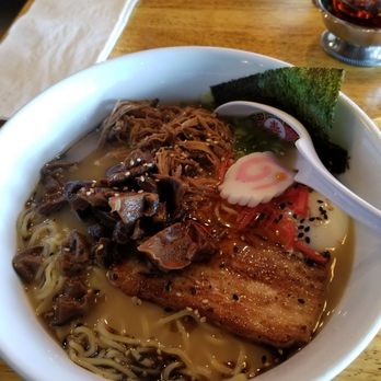 Alkaline - Tonkotsu ramen with added mushrooms and pork belly - Ramen Near Me - Norfolk, Virginia Alkaline - Tonkotsu ramen with added mushrooms and pork belly - Ramen Near Me - Norfolk, Virginia