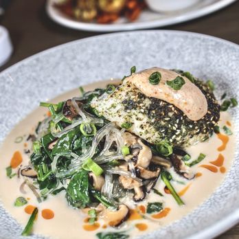 The Goldfinch - Furikake Crusted Seabass. - New American Near Me - Irvine, California The Goldfinch - Furikake Crusted Seabass. - New American Near Me - Irvine, California