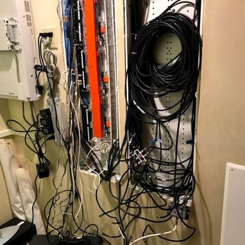 Ultraviolet Audio Video - One of our local competitors set our client up with this system. Needless to say its not up to our quality standards. See next picture. - Home Theatre Installation Near Me - Santa Barbara, California
