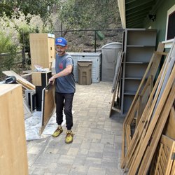 Junk Jedis - Ryan plugging away on this construction debris.