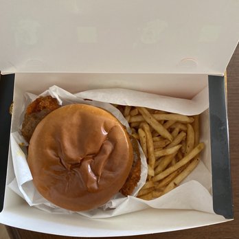 Chickii - Chicken sandwich with honey orange sauce with a side of fries - Chicken Shop Near Me - Glendale, Arizona Chickii - Chicken sandwich with honey orange sauce with a side of fries - Chicken Shop Near Me - Glendale, Arizona