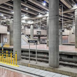 Port Authority Steel Plaza Station - Platform at Steel Plaza Station