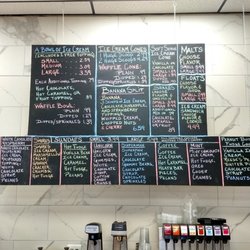 Snow’s Ice Cream & Coffee Shop - Our Ice Cream menu.
