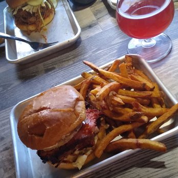 Smokin' Barrels BBQ - Dry brisket,average fries, and slow service. - American Near Me - Barrington, New Hampshire Smokin' Barrels BBQ - Dry brisket,average fries, and slow service. - American Near Me - Barrington, New Hampshire
