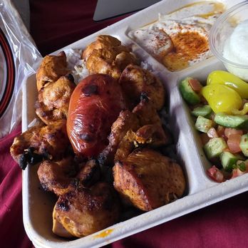 Zankou Chicken - Chicken kabobs plate - Mediterranean Near Me - Burbank, California