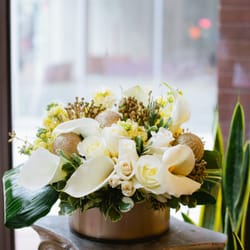 Nosegay Flowers - White and gold holiday arrangement