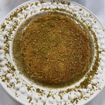 Aladdin Market & Grill - Kenafeh dessert - it's shareable - Mediterranean Near Me - Miami, Florida Aladdin Market & Grill - Kenafeh dessert - it's shareable - Mediterranean Near Me - Miami, Florida
