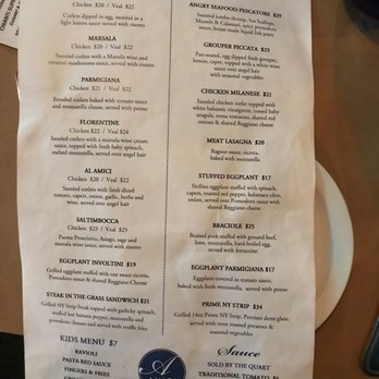 Amici Ristorante - Menu - Italian Near Me - Kenmore, New York