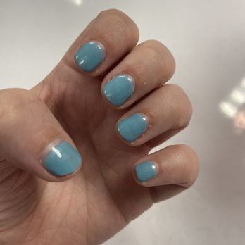 Sally Nails - One week's growth after they didn't paint all the way to my cuticle - Nail Salons Near Me - Plainfield, Indiana