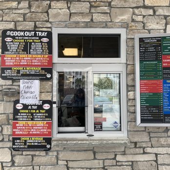 Cook Out - menus on a stone building - Burgers Near Me - Myrtle Beach, South Carolina Cook Out - menus on a stone building - Burgers Near Me - Myrtle Beach, South Carolina