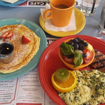 Barnaby's Cafe - Green eggs that would make Dr. Seuss proud and a side of chicken apple sausage that will throw a party with your tastebuds! - American Near Me - Houston, Texas