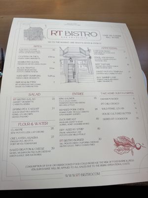 Menu photo 1 RT Bistro San Francisco, CA Menu photo 1 RT Bistro San Francisco, CA