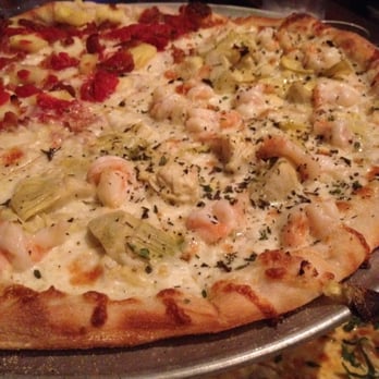Pies & Pints - 1/2 Pine and Swine and 1/2 Mediterranean Shrimp -- amazing - Pizza Near Me - Charleston, West Virginia Pies & Pints - 1/2 Pine and Swine and 1/2 Mediterranean Shrimp -- amazing - Pizza Near Me - Charleston, West Virginia