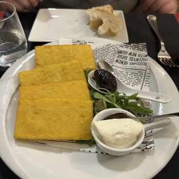 Trattoria Trebbi - Polenta with stracciatelle and fig - Bistros Near Me - Bologna, BO