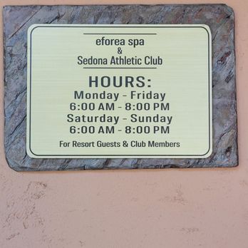Eforea - Hours (05/21/25). @HiltonSedona @HiltonHotels @HiltonGrandVacations #MyHGV #EforeaSpaSedona @Sedona - Day Spas Near Me - Sedona, Arizona
