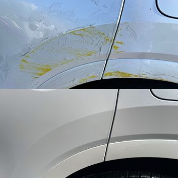 Fresh Detailing - client scrapped yellow pole, crew was able to clean up area to show any possible damages - Auto Detailing Near Me - Santa Ana, California Fresh Detailing - client scrapped yellow pole, crew was able to clean up area to show any possible damages - Auto Detailing Near Me - Santa Ana, California
