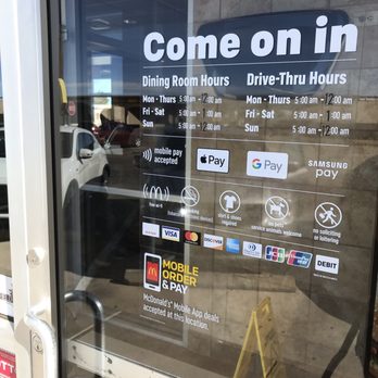 McDonald's - a sign in the window of a restaurant - Fast Food Near Me - Littlefield, Texas McDonald's - a sign in the window of a restaurant - Fast Food Near Me - Littlefield, Texas