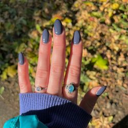 Classy Nails & Spa - Stormy blue acrylic nails
