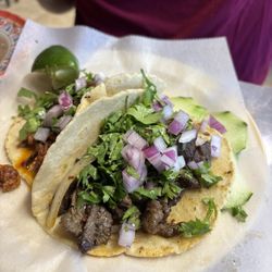 Cazuelas Dona Vicky - Fresh street style carne asada tacos - NOT Taco Bell, thank goodness!