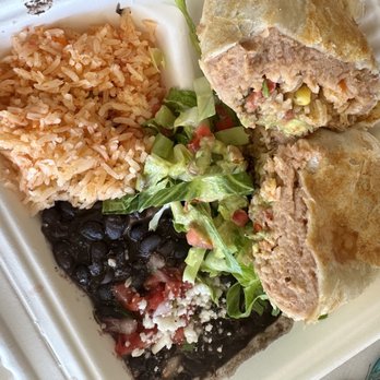 Tacotarian Henderson - Regular burrito. So much refred beans. Couldn't find the seitan. - Vegan Near Me - Henderson, Nevada