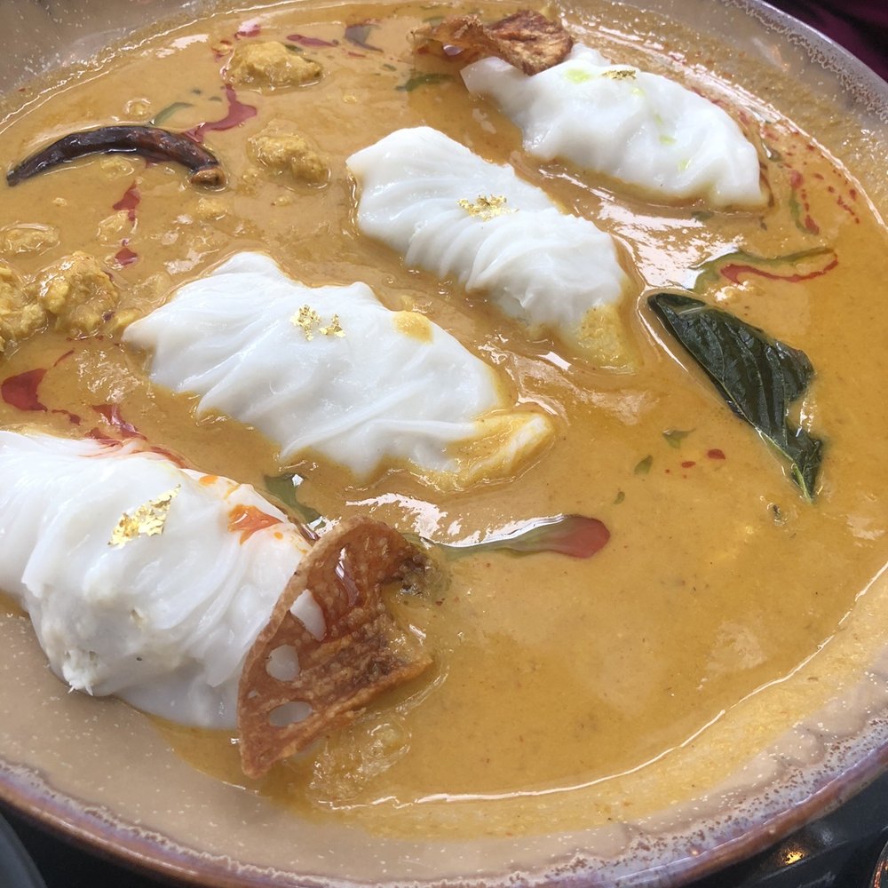 Valla Table - Crab Dumpling Curry with rice - Thai Near Me - New York, New York Valla Table - Crab Dumpling Curry with rice - Thai Near Me - New York, New York