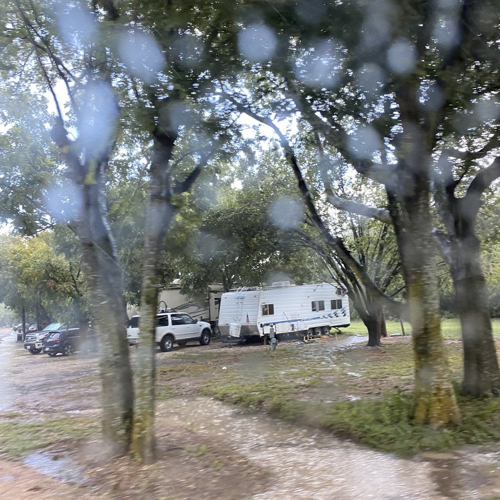 Riverview Campground - Trailer with broken in windows - RV Parks Near Me - Waco, Texas