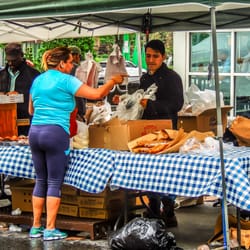 White Plains Farmer's Market - Juan and Steve's delicious bread stand.