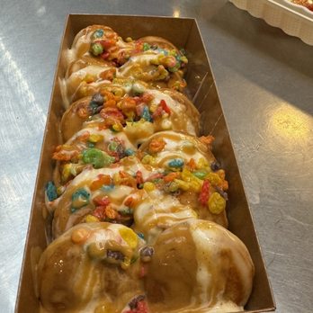 Teddys Tiny Bites - Birthday cake with peanut butter drizzle and marshmallow whip. - Desserts Near Me - Los Angeles, California