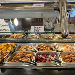 Bamboo House Buffet - The peanut chicken and noodles were great. But they have all the standard Chinese food fare.