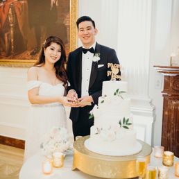 They loaned us their cake stand and cutlery and provided the champagne. They loaned us their cake stand and cutlery and provided the champagne.