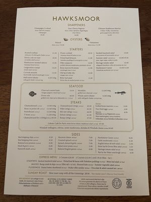 Menu photo 4 Hawksmoor London, XGL