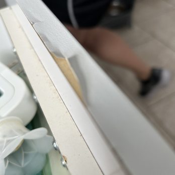 Progress Residential - Every cabinet is not painted. It has a cover. See how it's peeling up top of drawer - Real Estate Services Near Me - Jacksonville, Florida