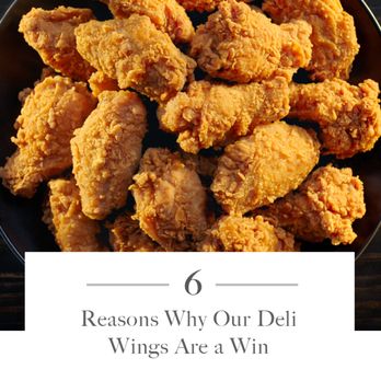 Publix - a bowl of fried chicken with the title 6 reasons why our deli wings are a win - Grocery Near Me - Haines City, Florida