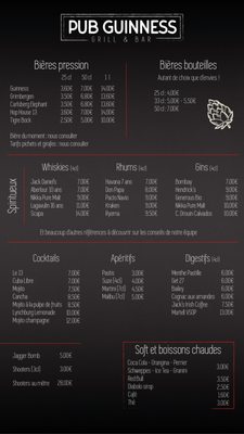Menu photo 3 Pub Guinness Grill Saint-Herblain, 44