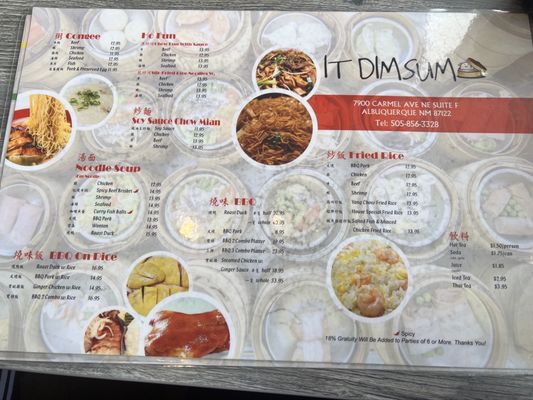 Menu photo 2 IT DIMSUM Albuquerque, NM