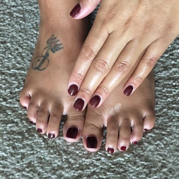 K3 Nails And Spa - A week old gel polish on nails and regular polish on ties :) #HappyClient - Nail Salons Near Me - Milpitas, California