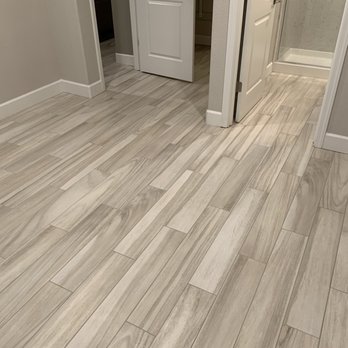 VM Flooring - Office flooring. Tile flooring wood look. Dal tile acacia valley ash color. - Flooring Near Me - Santa Clara, California