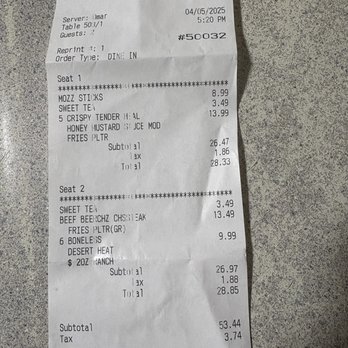 Buffalo Wild Wings - Copy of the bill - American Near Me - Logansport, Indiana Buffalo Wild Wings - Copy of the bill - American Near Me - Logansport, Indiana