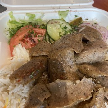 Baghdad Restaurant - Gyro platter to go! Lots of food! - Middle Eastern Near Me - Syracuse, New York
