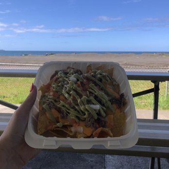Saucy Dogs - Pork Nachos minus olives and jalapeños - Hot Dogs Near Me - Hilo, Hawaii Saucy Dogs - Pork Nachos minus olives and jalapeños - Hot Dogs Near Me - Hilo, Hawaii