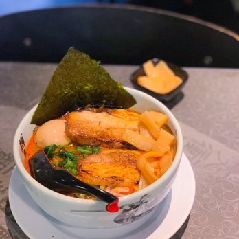 Menya Muso - The Hybrid Ramen embellished with additional slice of char siu, an extra egg, and extra bamboo shoots - Ramen Near Me - Seattle, Washington Menya Muso - The Hybrid Ramen embellished with additional slice of char siu, an extra egg, and extra bamboo shoots - Ramen Near Me - Seattle, Washington