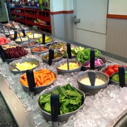 Chuck E. Cheese - The amazing salad bar!!