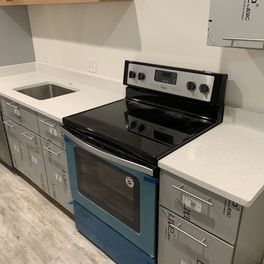 Basement countertop install