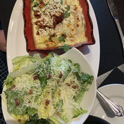 Pickles and Olives Bistro - Chicken manicotti with Caesar salad