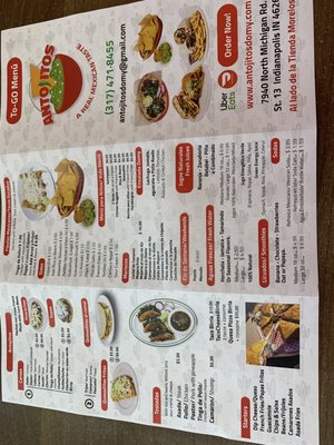 Menu photo 1 Antojitos Domis Indianapolis, IN