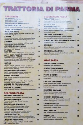 Menu photo 1 Trattoria Di Parma Toronto, ON Menu photo 1 Trattoria Di Parma Toronto, ON