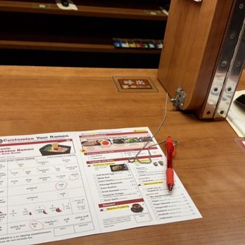 ICHIRAN - Brooklyn - Ordering form at cubbie - Ramen Near Me - Brooklyn, New York